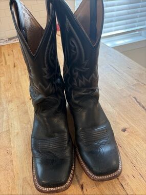 Cody James Men's Black Leather Western Cowboy Boots
